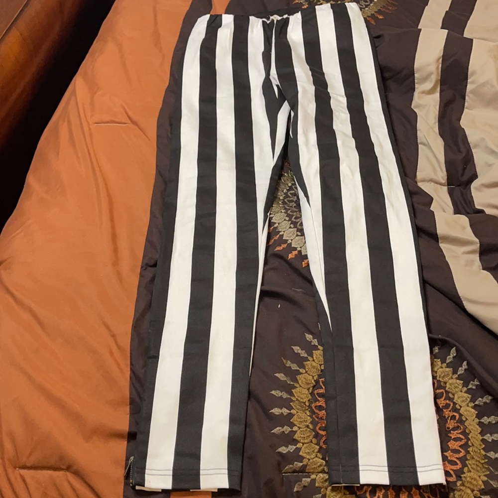 Black and White Stripe Pants